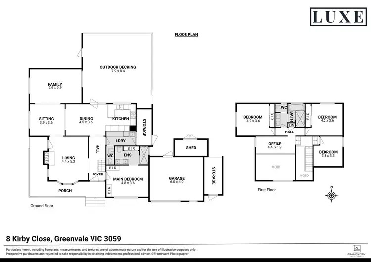 Floorplan of Homely house listing, 8 Kirby Close, Greenvale VIC 3059