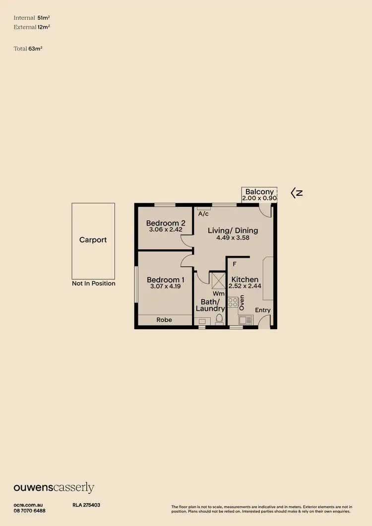 Floorplan of Homely unit listing, 4/5A Henley Beach Road, Henley Beach South SA 5022