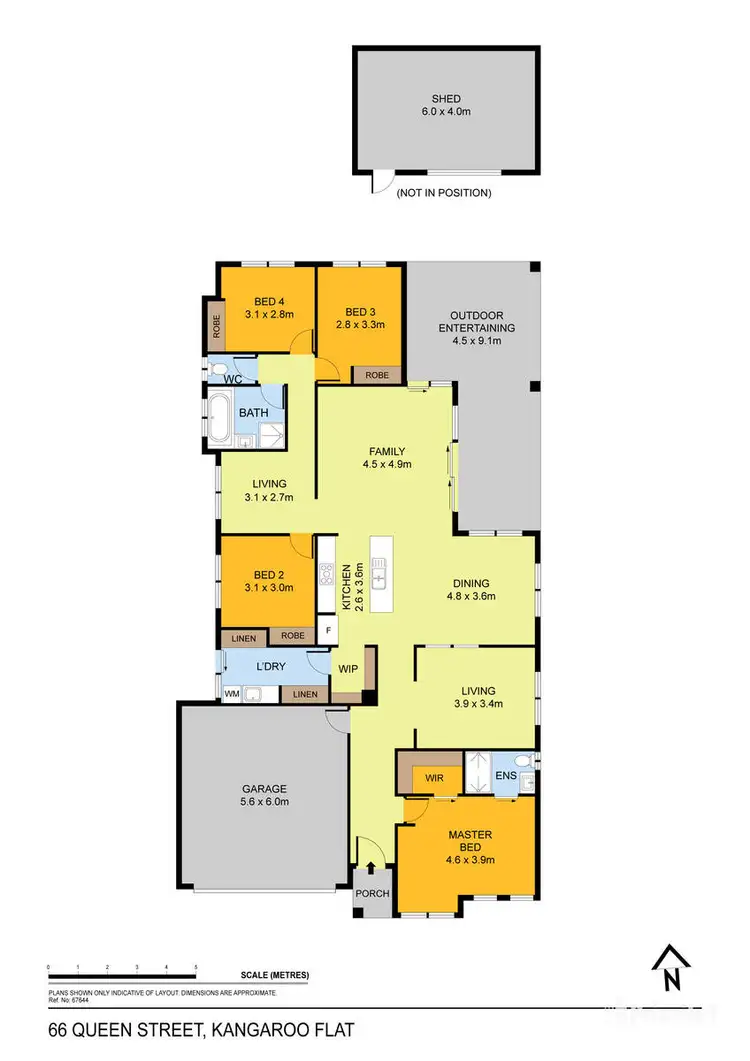 Floorplan of Homely house listing, 66 Queen Street, Kangaroo Flat VIC 3555