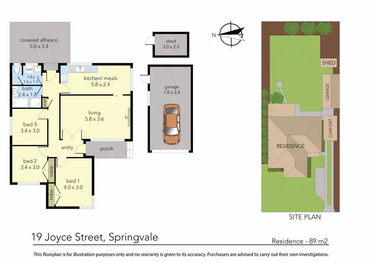 Floorplan of Homely house listing, 19 Joyce Street, Springvale VIC 3171