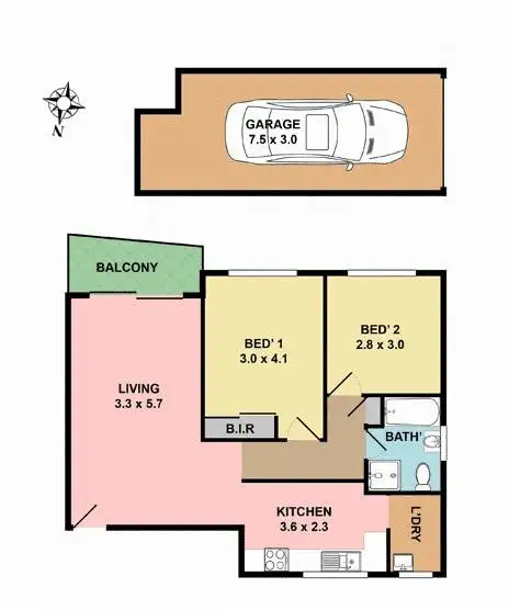Floorplan of Homely unit listing, 6/3 Maida Road, Epping NSW 2121