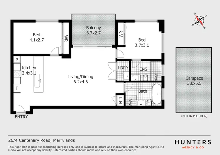 Floorplan of Homely unit listing, 26/4-6 Centenary Road, Merrylands NSW 2160