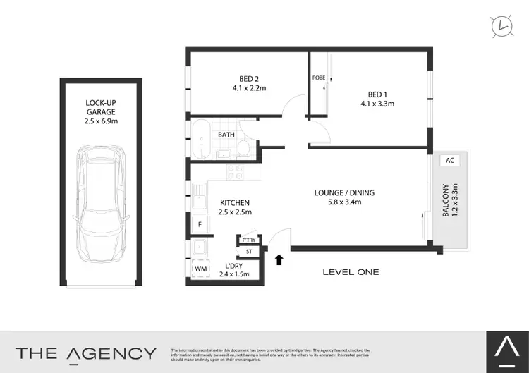Floorplan of Homely apartment listing, 4/93 Lyons Road, Drummoyne NSW 2047