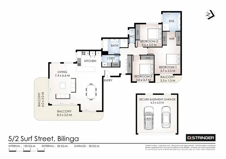 Floorplan of Homely unit listing, 5/2 Surf Street, Bilinga QLD 4225