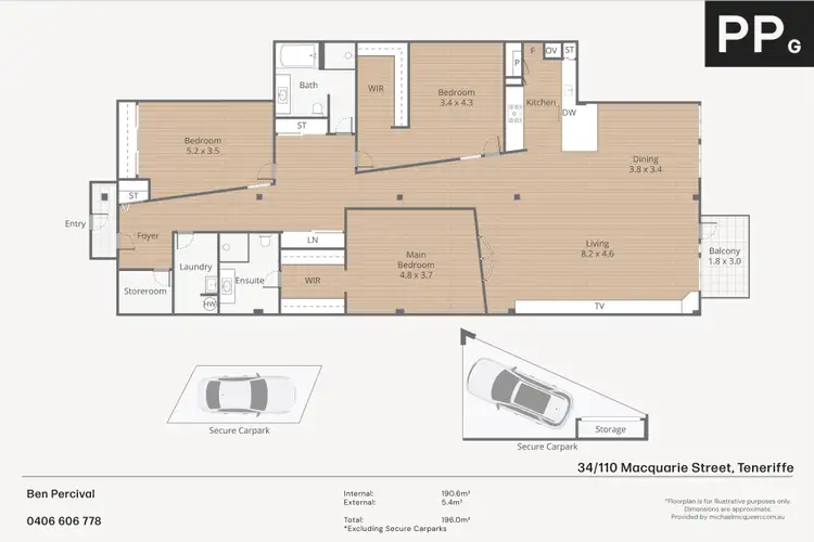 Floorplan of Homely apartment listing, 34/110 Macquarie Street, Teneriffe QLD 4005
