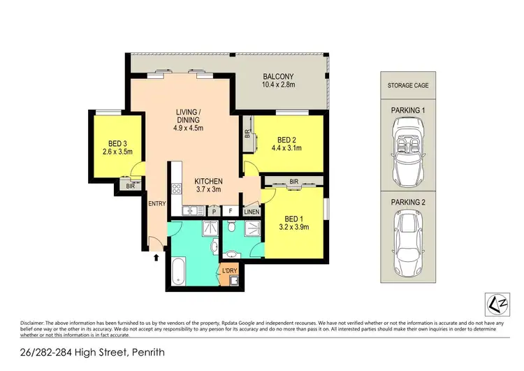 Floorplan of Homely unit listing, 26/282 High Street, Penrith NSW 2750