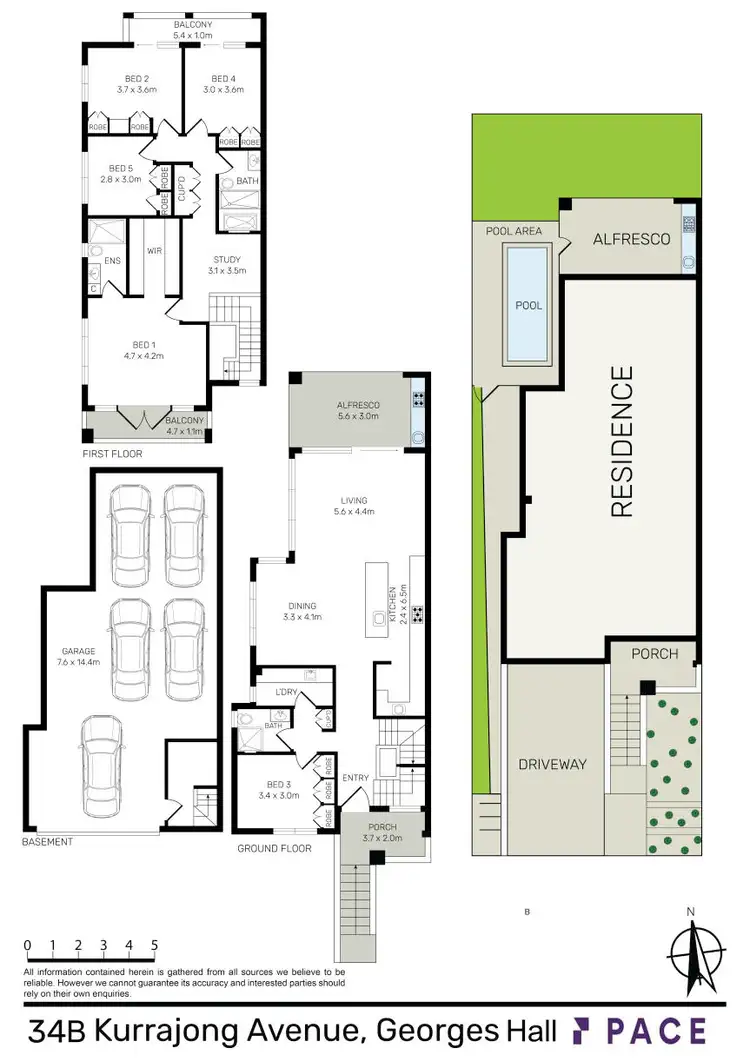 Floorplan of Homely semi-detached listing, 34 Kurrajong Avenue, Georges Hall NSW 2198