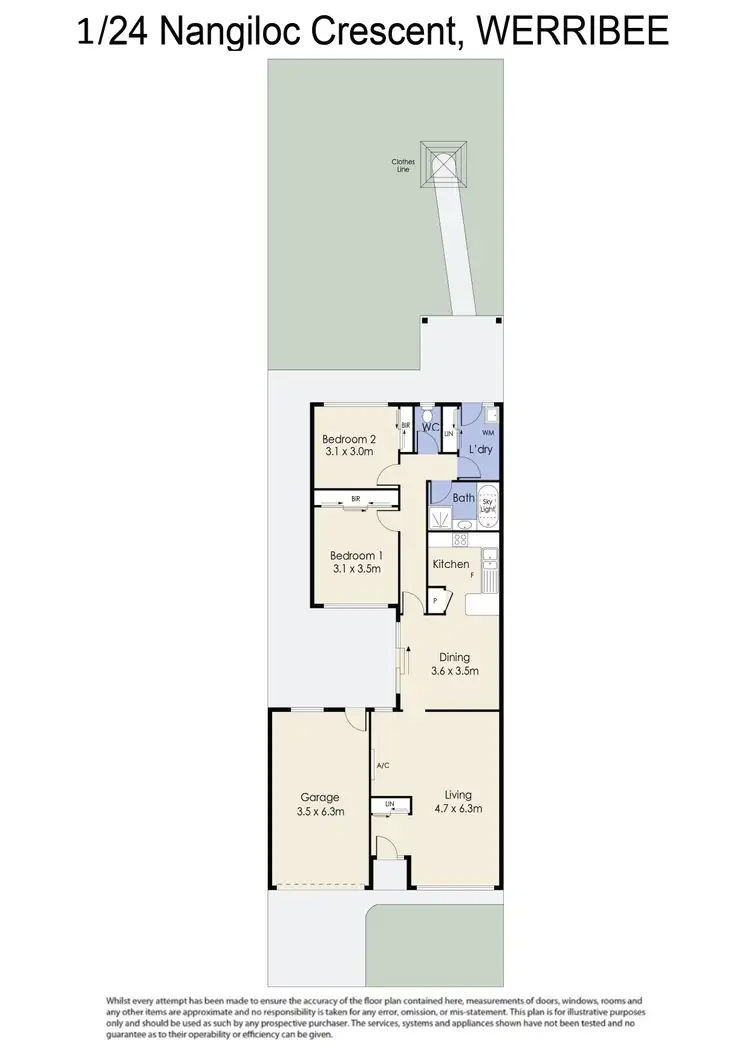 Floorplan of Homely unit listing, 1/24 Nangiloc Crescent, Werribee VIC 3030