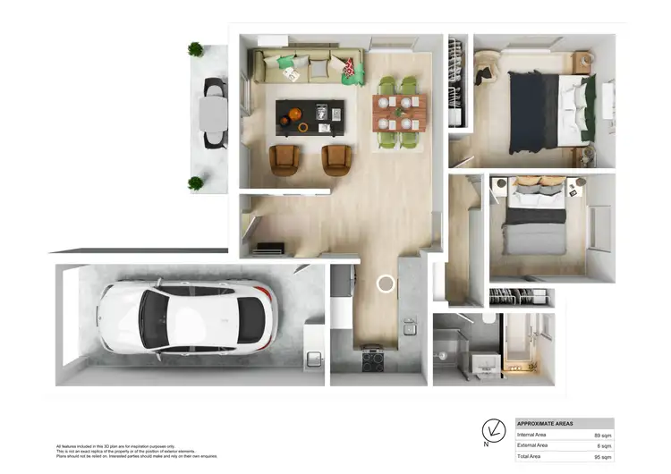Floorplan of Homely unit listing, 1/195 Aberdare Street, Kurri Kurri NSW 2327