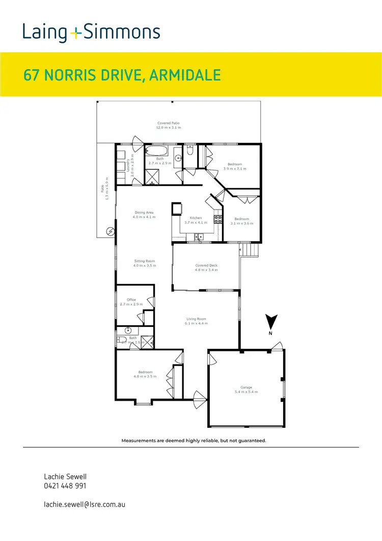 Floorplan of Homely house listing, 67 Norris Drive, Armidale NSW 2350