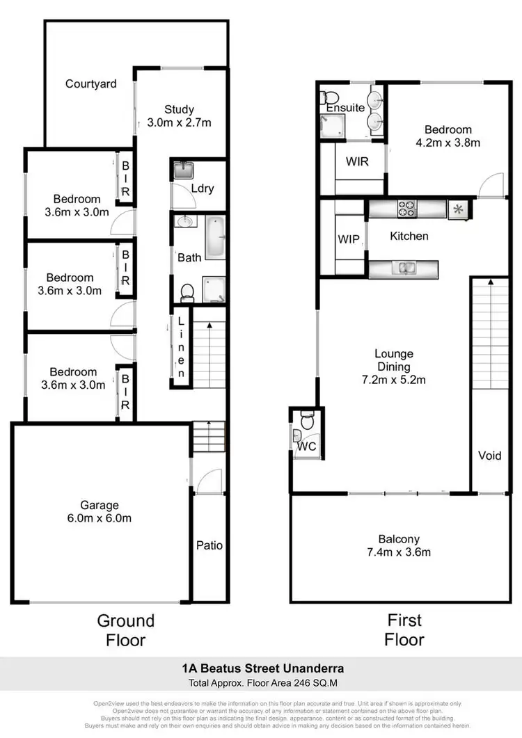 Floorplan of Homely semi-detached listing, 1A Beatus Street, Unanderra NSW 2526