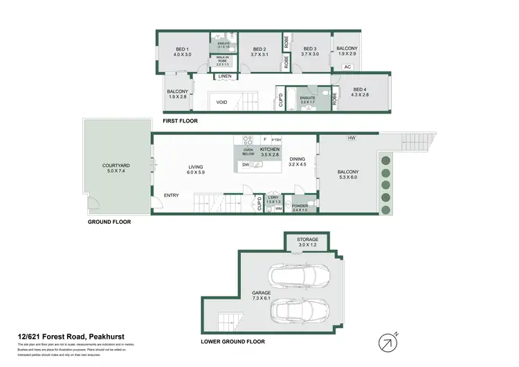 Floorplan of Homely townhouse listing, 12/621-629 Forest Road, Peakhurst NSW 2210