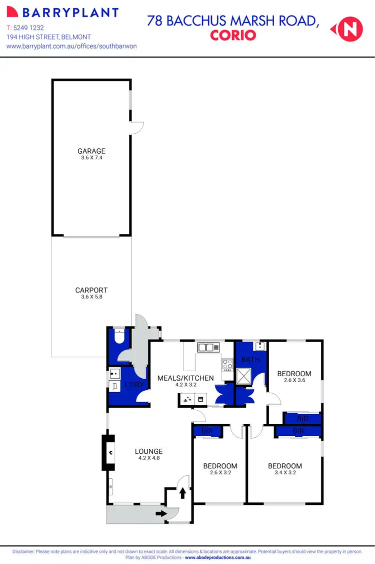 Floorplan of Homely house listing, 78 Bacchus Marsh Road, Corio VIC 3214