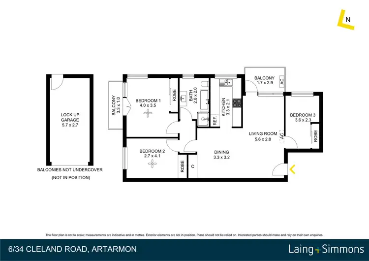 Floorplan of Homely unit listing, 6/34 Cleland Road, Artarmon NSW 2064