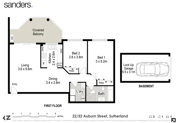 Floorplan of Homely unit listing, 22/52-56 Auburn Street, Sutherland NSW 2232