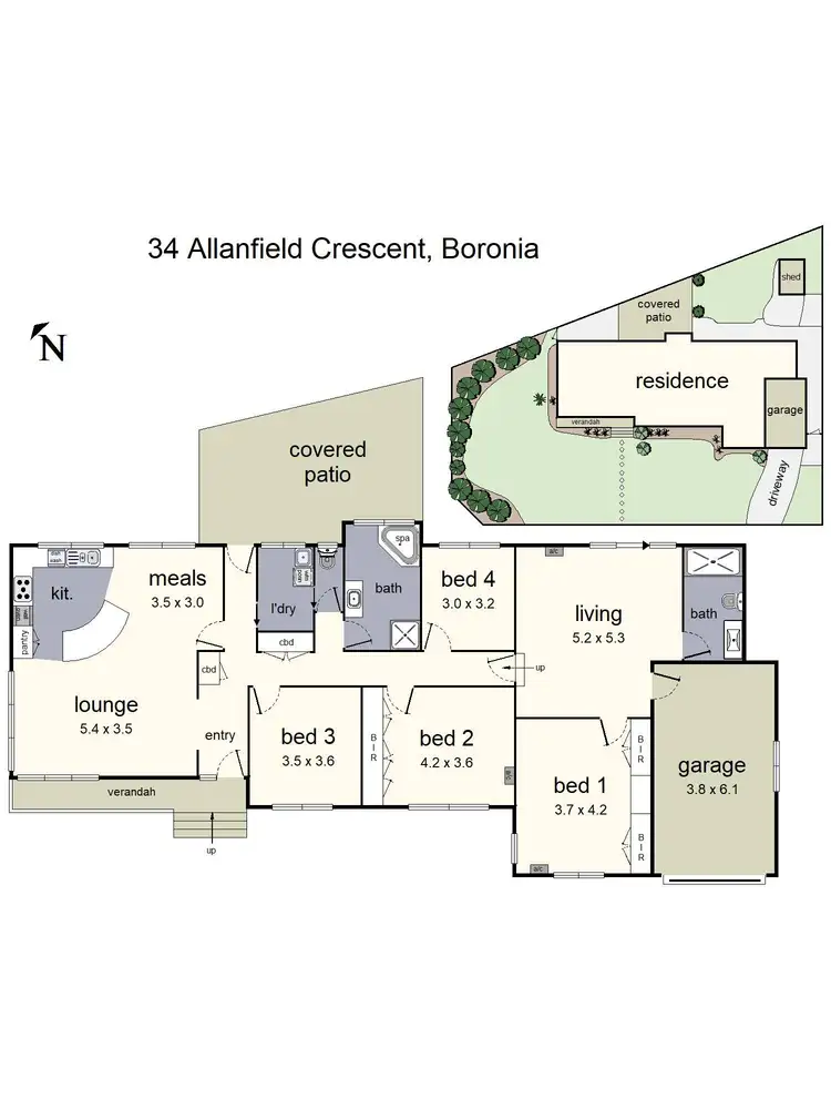 Floorplan of Homely house listing, 34 Allanfield Crescent, Boronia VIC 3155