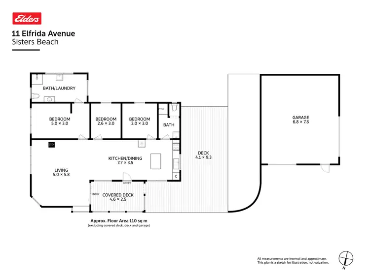 Floorplan of Homely house listing, 11 Elfrida Avenue, Sisters Beach TAS 7321