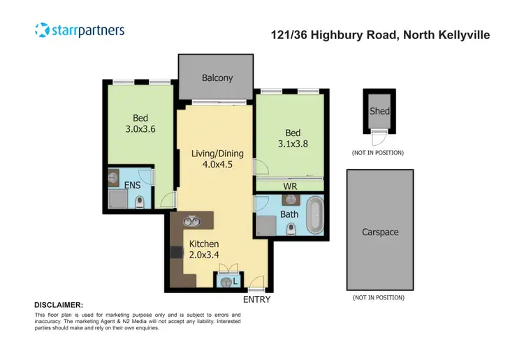 Floorplan of Homely apartment listing, 36 Highbury Road, North Kellyville NSW 2155