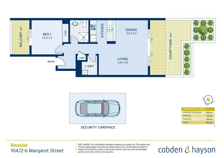 Floorplan of Homely apartment listing, 104/2-6 Margaret Street, Rozelle NSW 2039