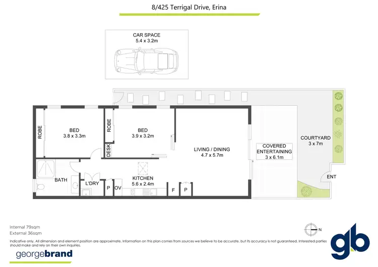 Floorplan of Homely villa listing, 8/425 Terrigal Drive, Erina NSW 2250