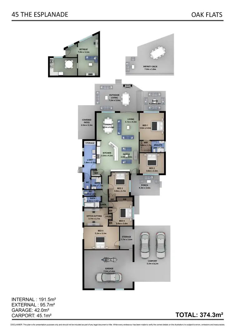 Floorplan of Homely house listing, 45 The Esplanade, Oak Flats NSW 2529