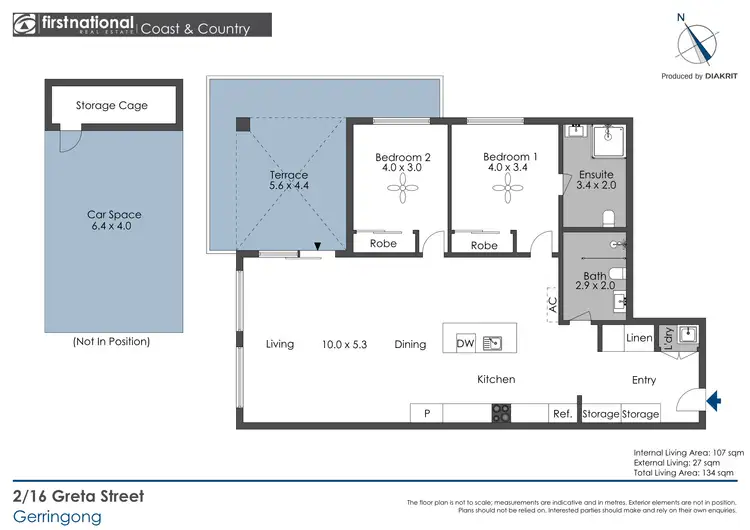 Floorplan of Homely unit listing, 2/16 Greta Street, Gerringong NSW 2534