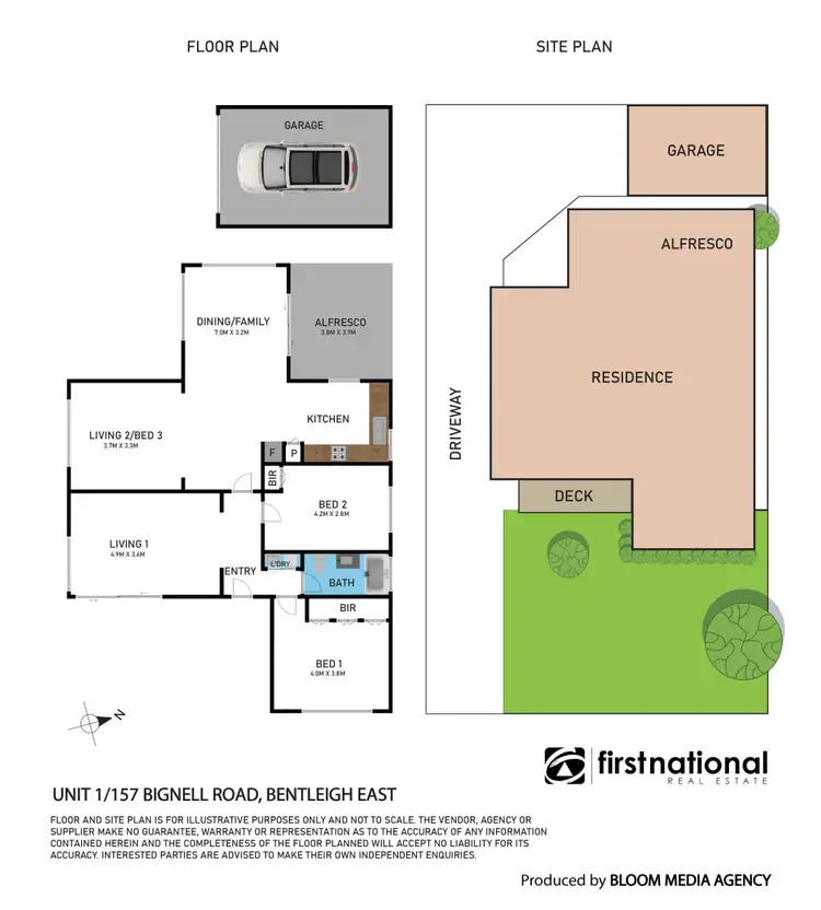 Floorplan of Homely unit listing, 1/157 Bignell Road, Bentleigh East VIC 3165