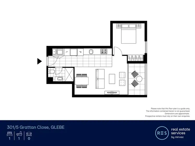 Floorplan of Homely apartment listing, 301/5 Grattan Close, Glebe NSW 2037