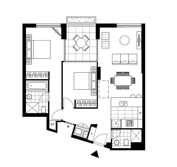 Floorplan of Homely apartment listing, 518/1A The Crescent, Glebe NSW 2037