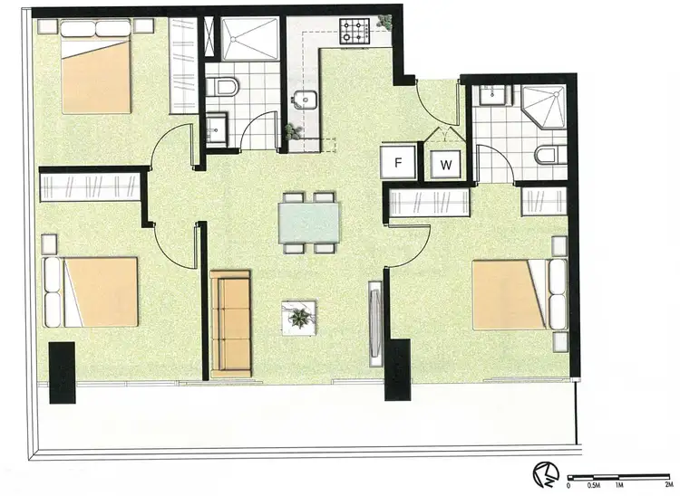 Floorplan of Homely apartment listing, 2306/8 Sutherland Street, Melbourne VIC 3000