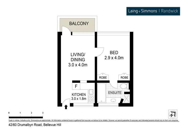 Floorplan of Homely apartment listing, 42/60 Drumalbyn Road, Bellevue Hill NSW 2023