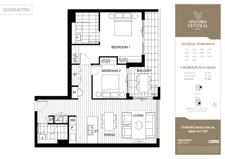 Floorplan of Homely apartment listing, 207/36 Oxford Street, Epping NSW 2121