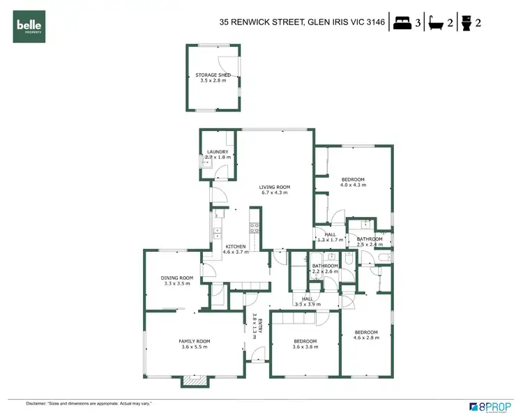 Floorplan of Homely house listing, 35 Renwick Street, Glen Iris VIC 3146