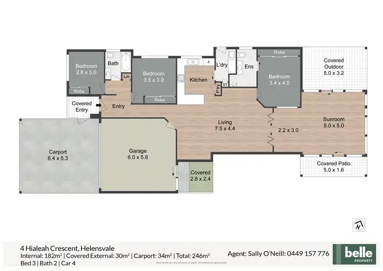 Floorplan of Homely house listing, 4 Hialeah Crescent, Helensvale QLD 4212