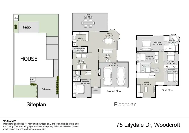 Floorplan of Homely house listing, 75 Lilydale Drive, Woodcroft NSW 2767