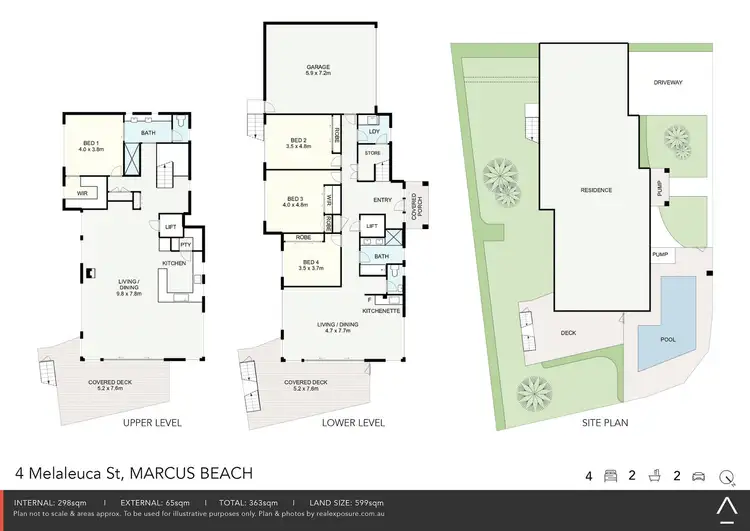 Floorplan of Homely house listing, 4 Melaleuca Street, Marcus Beach QLD 4573