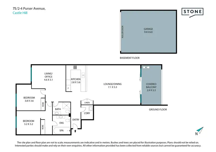 Floorplan of Homely apartment listing, 75/2-4 Purser Avenue, Castle Hill NSW 2154