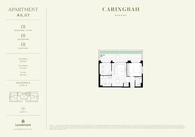 Floorplan of Homely apartment listing, C507/105 Willarong Road, Caringbah NSW 2229