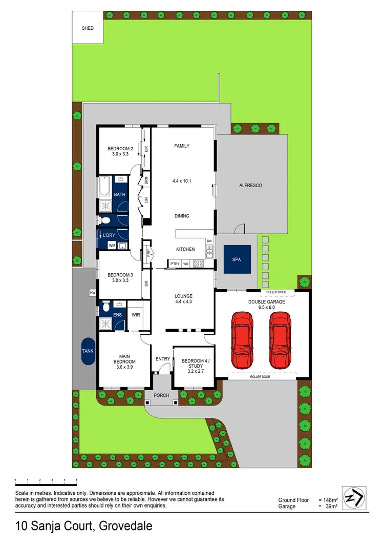 Floorplan of Homely house listing, 10 Sanja Court, Grovedale VIC 3216