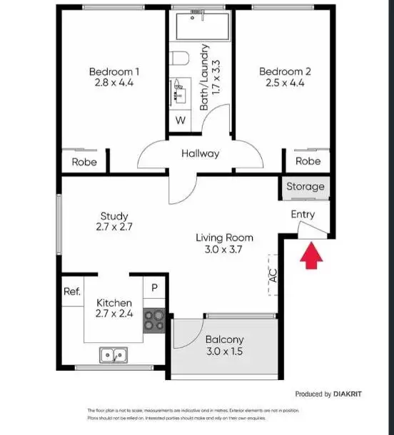Floorplan of Homely apartment listing, 3/402 Nepean Highway, Frankston VIC 3199