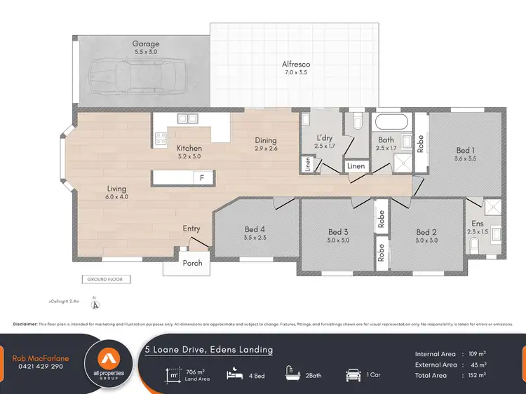 Floorplan of Homely house listing, 5 Loane Drive, Edens Landing QLD 4207
