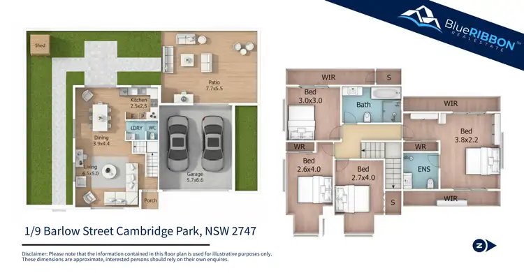 Floorplan of Homely townhouse listing, 1/9 Barlow Street, Cambridge Park NSW 2747
