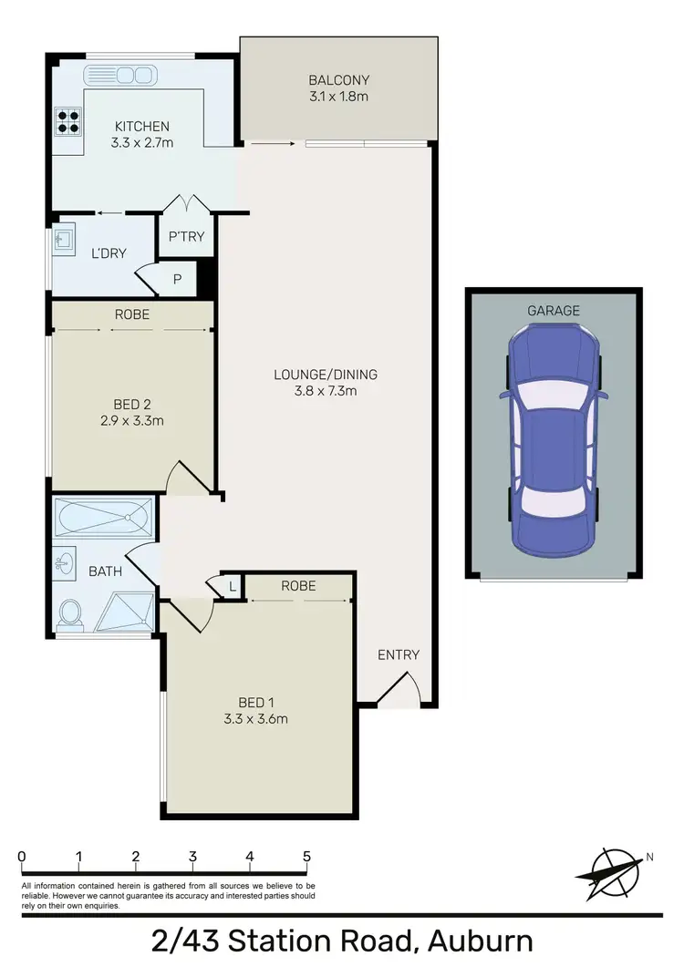 Floorplan of Homely unit listing, 2/43-45 Station Road, Auburn NSW 2144