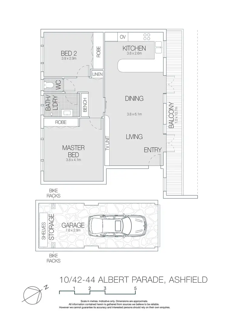 Floorplan of Homely apartment listing, 10/42-44 Albert Parade, Ashfield NSW 2131