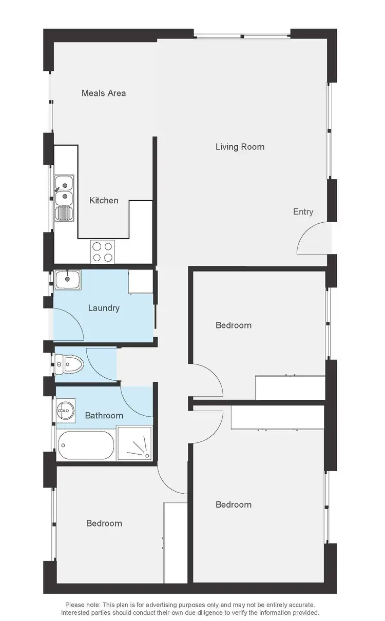 Floorplan of Homely townhouse listing, 1/345 Wahroonga Road, Lavington NSW 2641