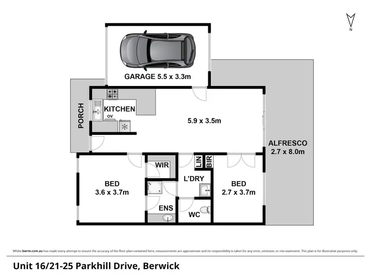 Floorplan of Homely unit listing, 16/21-25 Parkhill Drive, Berwick VIC 3806