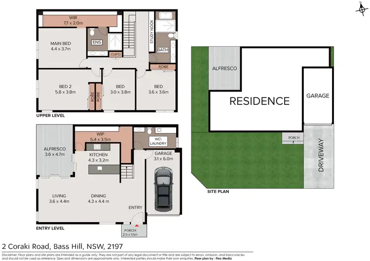 Floorplan of Homely semi-detached listing, 2 Coraki Road, Bass Hill NSW 2197