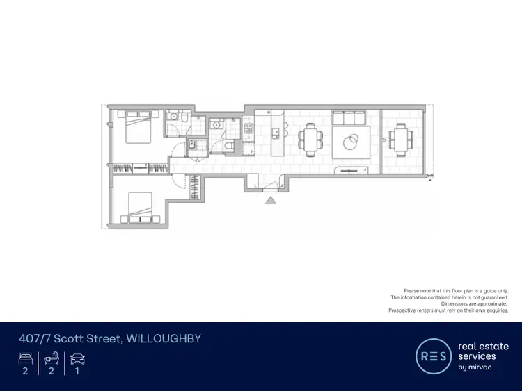 Floorplan of Homely apartment listing, 407/7 Scott Street, Willoughby NSW 2068
