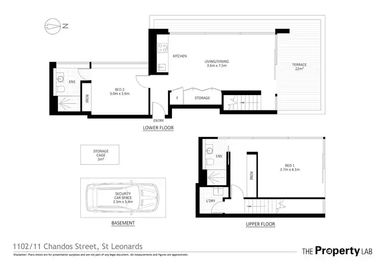 Floorplan of Homely apartment listing, 1102/11 Chandos Street, St Leonards NSW 2065
