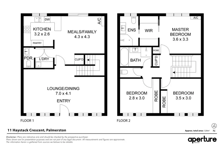 Floorplan of Homely townhouse listing, 11 Haystack Crescent, Palmerston ACT 2913